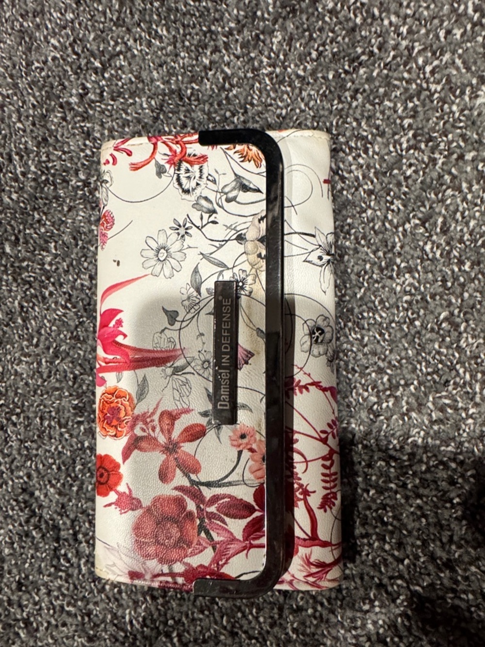 Floral White & Pink Phone Wallet Case
